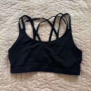 Gap Fit Black Strappy Sports Bra - Size M